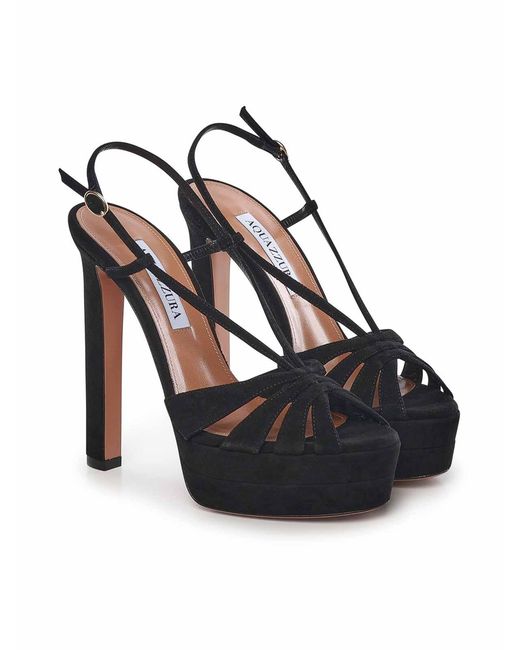 Aquazzura Black Aime Platform Sandal