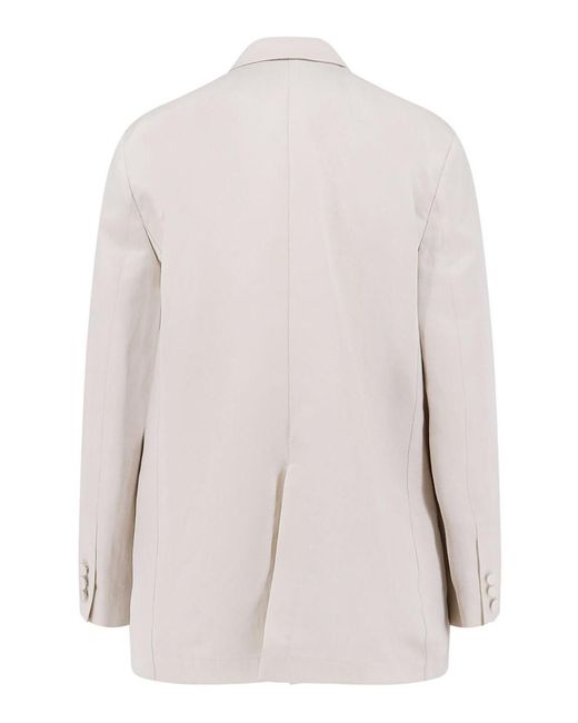 Alysi White Double-Breasted Blazer