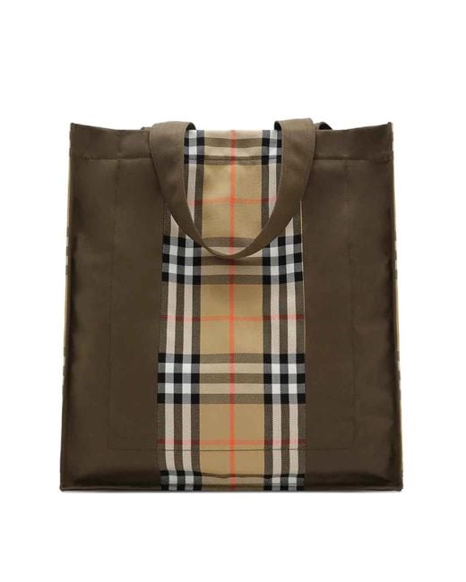 Burberry Green M Tote Bag Military/Sand for men