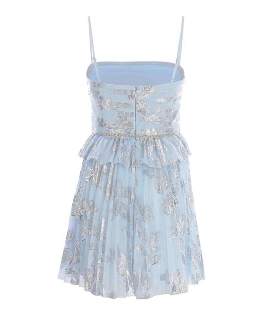 Self-Portrait Blue Floral Chiffon Dress