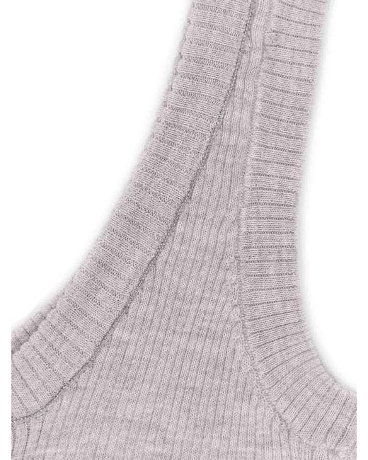 Brunello Cucinelli Gray T-Shirt And Pebble Pole