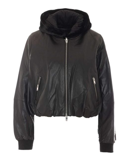 Moose Knuckles Black Cardin Bomber