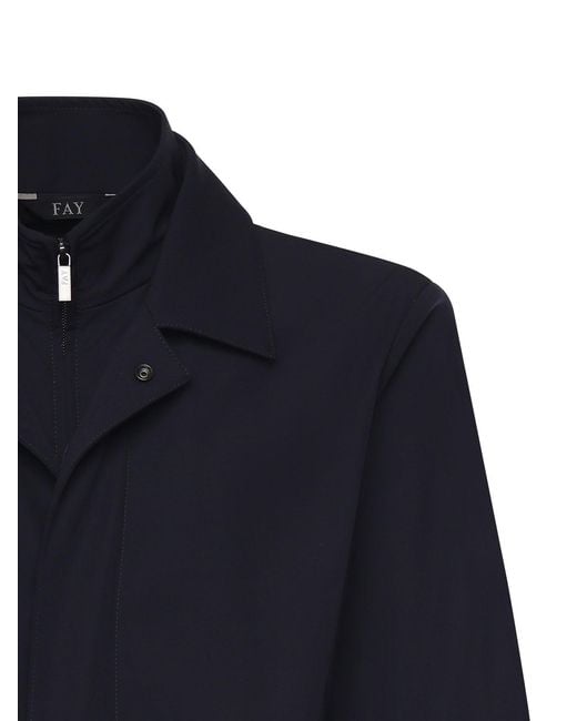 Fay Blue Stretch Jersey Morning Jacket for men