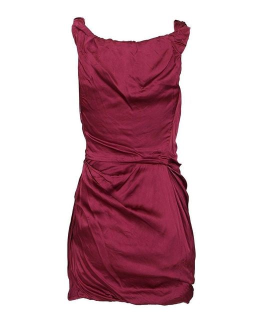 Vivienne Westwood Red Twisted Ginnie Mini Dress