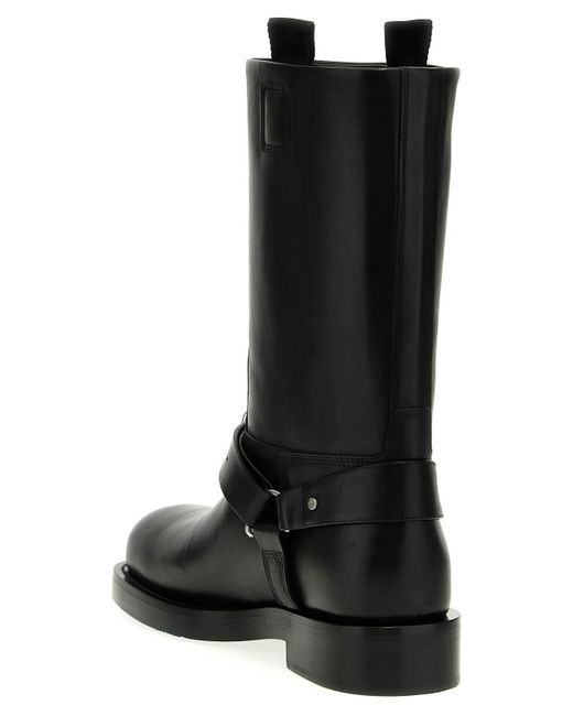 Burberry Black Saddle Low Boots for men