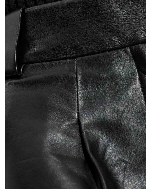 IRO Gray Leather Shorts