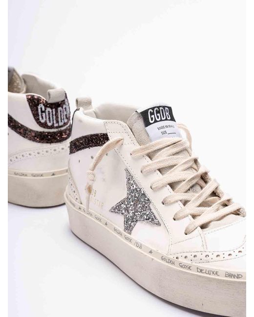 Golden Goose Deluxe Brand White Mid Star High Top Sneakers