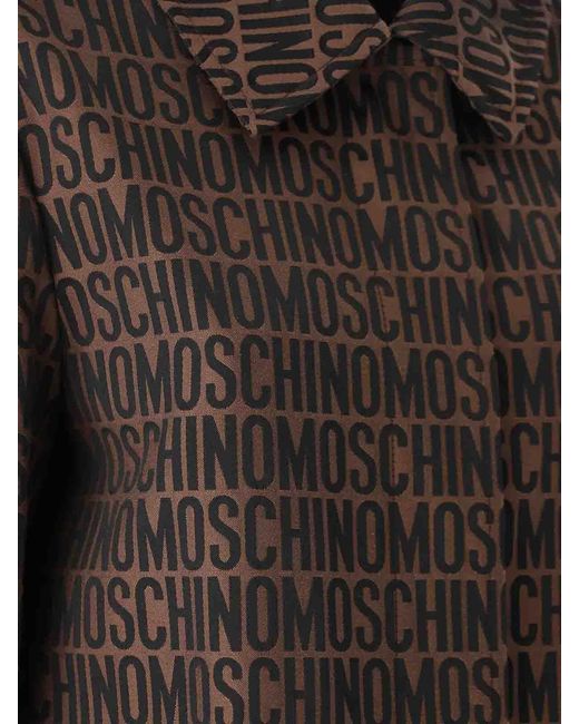 Moschino Brown Logo Raincoat