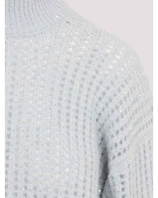 Peserico Gray Rete Sweater