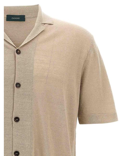 Zanone Natural Linen Shirt for men