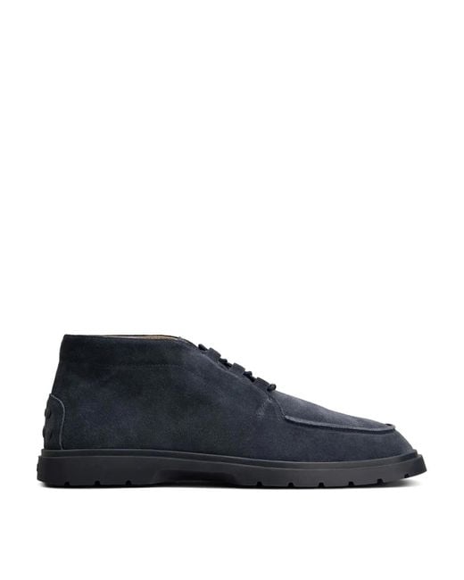 Tod's Blue Suede Desert Boots for men