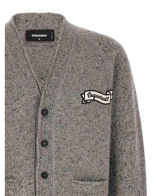 DSquared² Gray 'Basic Cardigan for men
