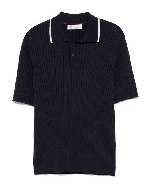 Brunello Cucinelli Blue Coast Jersey Pole for men