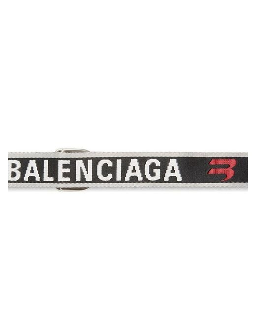 Balenciaga White D Ring Belt for men