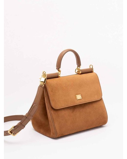 Dolce & Gabbana Brown Small 'My Sicily' Handbag