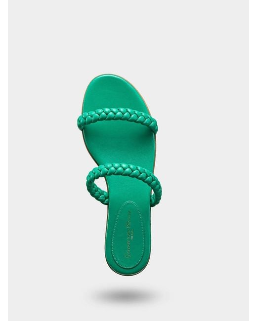 Gianvito Rossi Green Leather Mules
