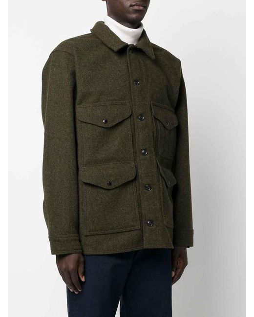 Filson Green Wool Shirt Jacket for men