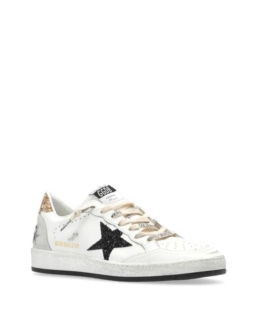 Golden Goose Deluxe Brand White Distressed Star Logo Sneakers