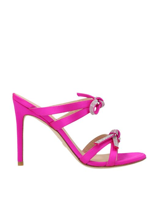 Stuart Weitzman Pink Bow Mules