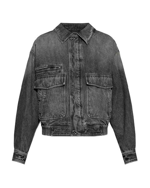 Versace Gray Blouson Denim for men