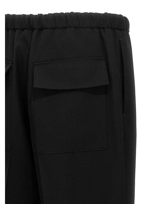 Jil Sander Black Wool Pants for men