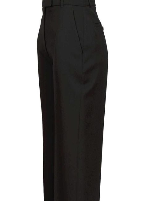 McQueen Black Tailored Straight-Leg Trousers