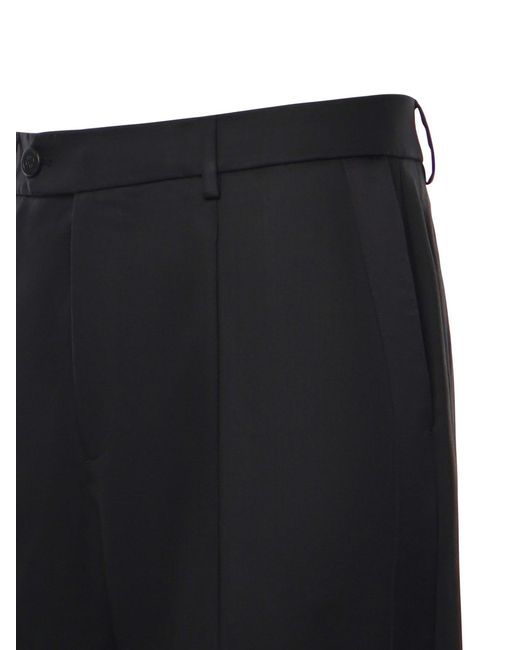 Golden Goose Deluxe Brand Black Cool Wool Trousers for men