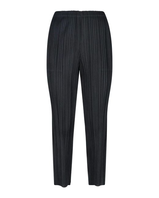 Pleats Please Issey Miyake Black Pleated Trousers