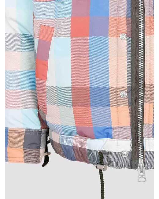 Sacai Blue Plaid Padded Blouson for men