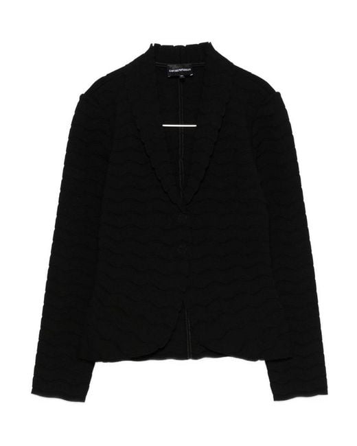 Emporio Armani Black Single-Breasted Blazer Jacket