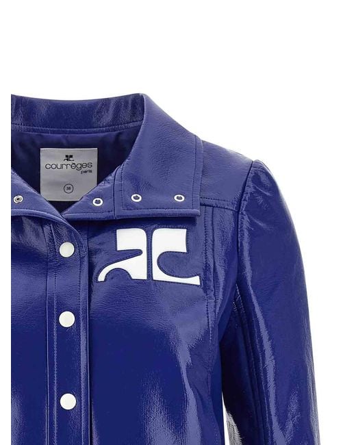 Courreges Blue 'Reedition Vinyl' Jacket