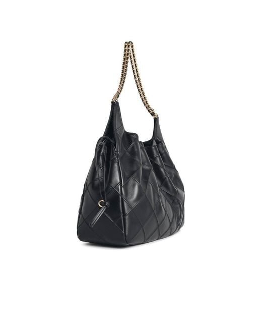 Tory Burch Black Shopping Fleming Grande' Leather Bag