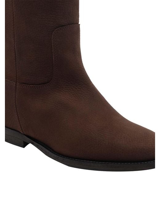 Via Roma 15 Brown Leather V Boots