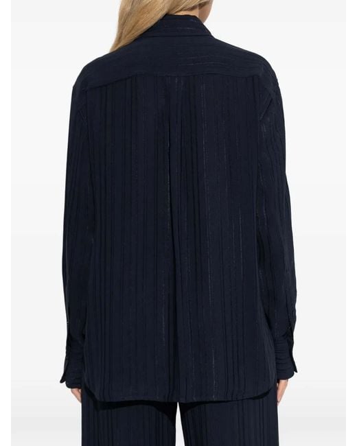 Victoria Beckham Blue Buttoned Shirt