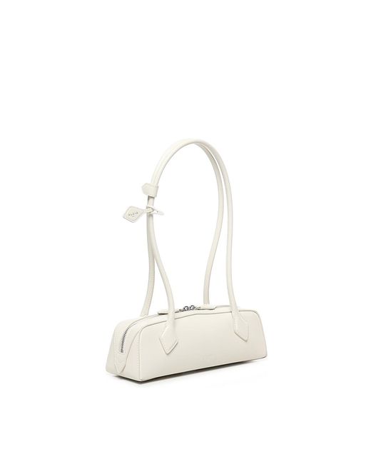 Alaïa White Le Teckel Small Leather Shoulder Bag