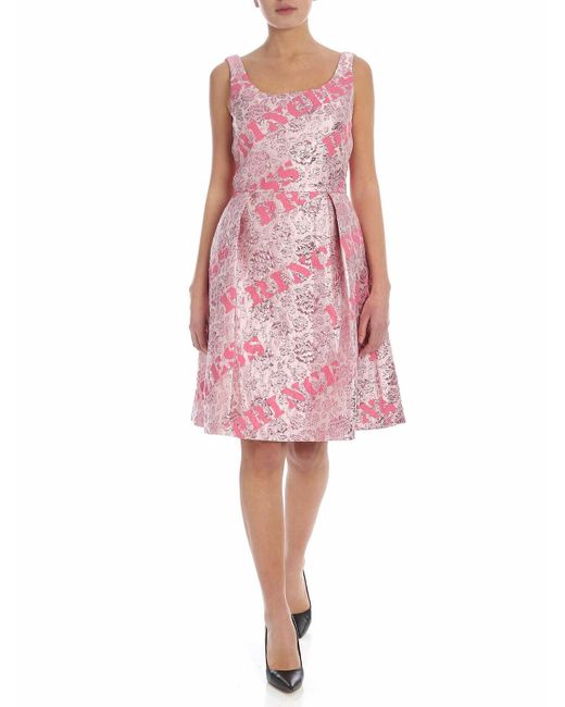 Moschino Pink Jacquard Dress