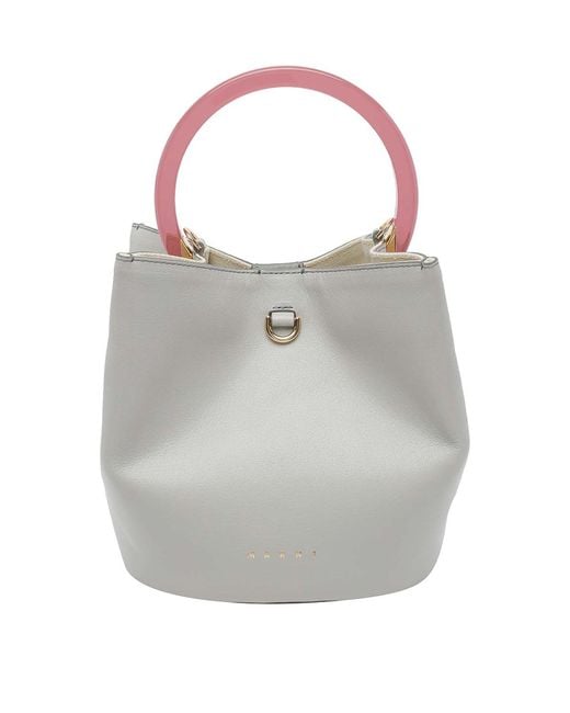Marni Gray Pannier Handbag