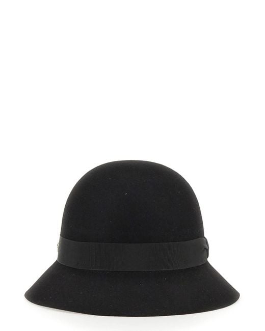 Helen Kaminski Black Cloche Etta Cap