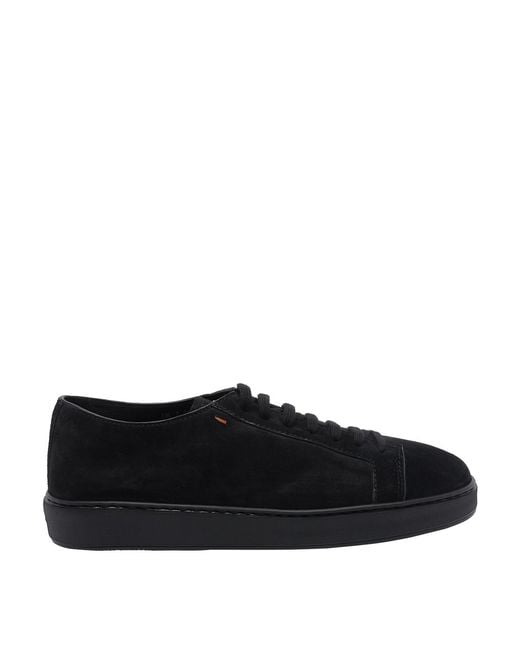 Santoni Black Damps Sneakers for men