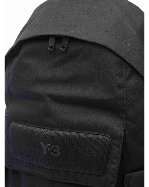 Y-3 Black Adidas Backpack for men
