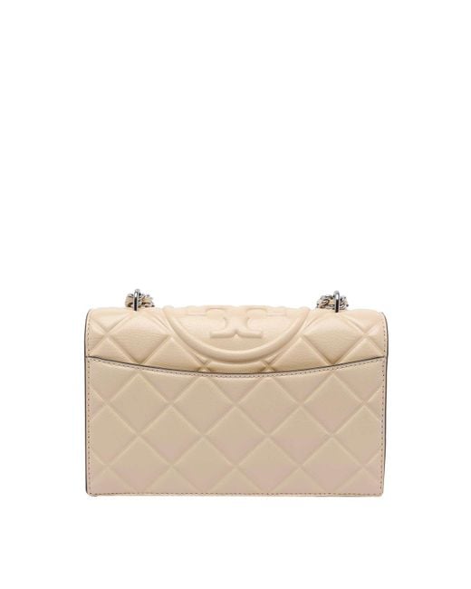 Tory Burch Natural Vanilla Small Fleming Shoulder Bag