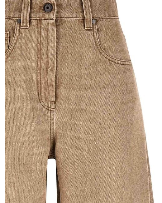 Brunello Cucinelli Natural Wide Jeans
