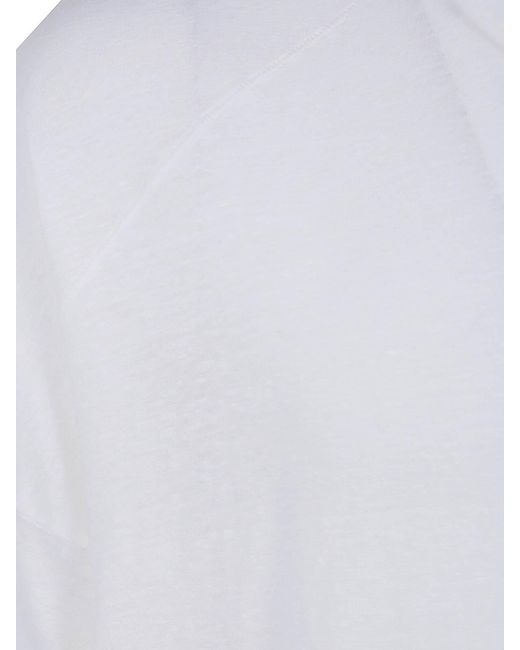 MD75 White Linen Oversized T-Shirt for men