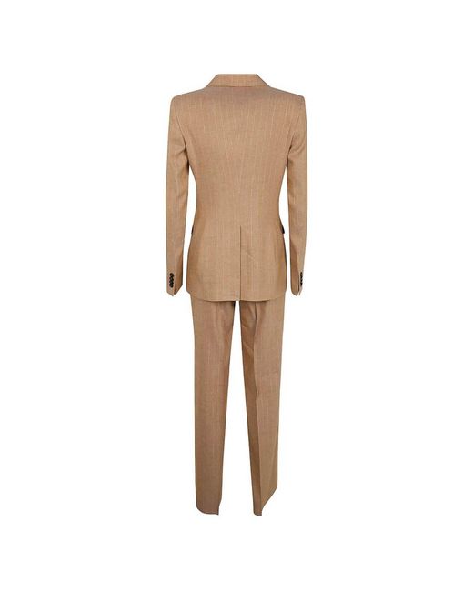 Tagliatore Natural Double-Breasted Striped Suit