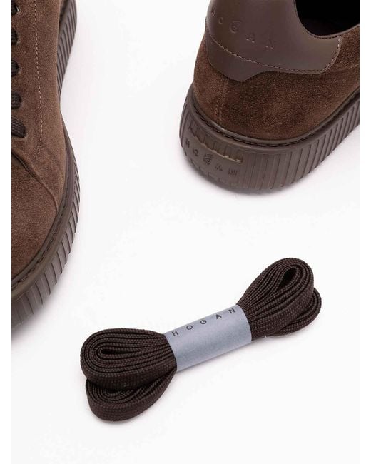 Hogan Brown H677 Sneakers for men