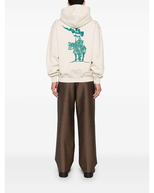 Felpa Con Cappuccio Jwear di Burberry in Natural da Uomo