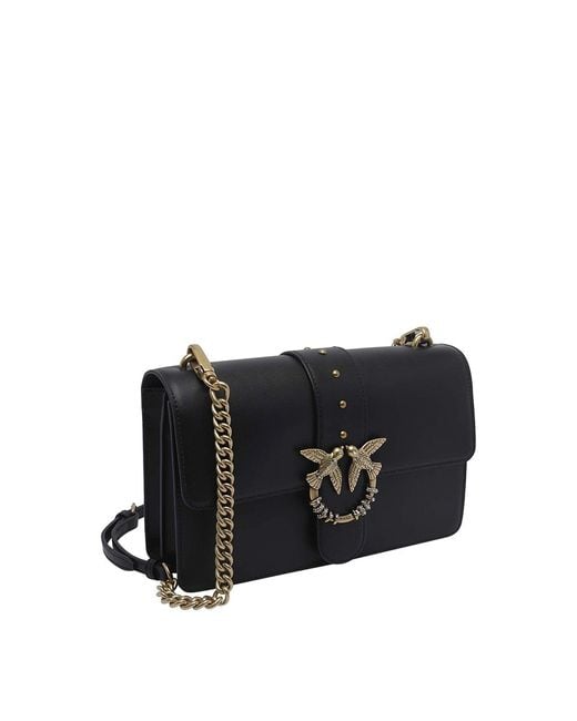 Pinko Black Love Bag One Crossbody Bag