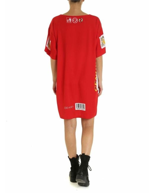 Moschino Red X Budweiser Dress