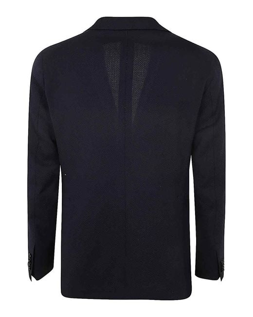 Tagliatore Blue Single Breasted Blazer for men