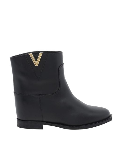 Via Roma 15 Black V Booties